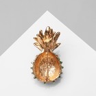 Брошь «Ананас», жёлто-зелёная в золоте - Фото 3