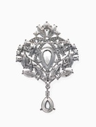 Брошь «Императорская», синяя в сером металле - Фото 2