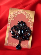 Брошь «Императорская», синяя в сером металле - Фото 7