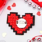 Брошь «Сердце геометричное», цвет красный - Фото 2