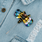 Булавка "Пчёлка" с пайетками, 9 см, разноцветная - Фото 1