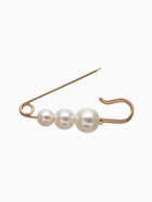 Булавка «Три жемчужины», 6 см, белая в золоте - Фото 1