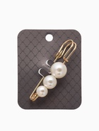 Булавка «Три жемчужины», 6 см, белая в золоте - Фото 5