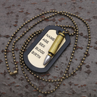 Кулон унисекс "Медальон" для гравировки, пуля, цвет медный, 45 см - Фото 1