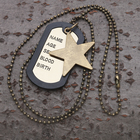 Кулон мужской "Медальон" для гравировки, звезда, цвет медный, 45 см - Фото 2