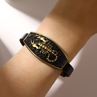 Браслет унисекс «Атлант» скорпион, цвет чёрный с чернёным золотом, 22 см - Фото 6