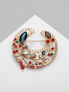 Брошь «Подкова самоцветная», цветная в золоте 2521848