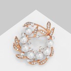 Брошь «Жемчуг цветущий», цвет белый в золоте - Фото 2