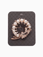 Брошь «Бабочки в жемчужном венке», цвет белый в розовом золоте - Фото 5