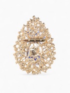 Брошь «Императрица» цветущая, синяя в золоте - Фото 2