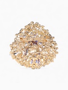 Брошь «Императрица» цветущая, синяя в золоте - Фото 3