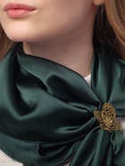 Кольцо для платка «Бабочка», цвет золото в черненом золоте - Фото 8