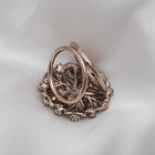 Кольцо для платка «Цветок со стразами», цвет красно-зелёный в чернёном золоте - Фото 2