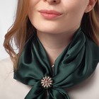 Кольцо для платка «Цветок со стразами», цвет красно-зелёный в чернёном золоте - Фото 6