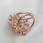 Кольцо для платка "Цветок" с жемчужной сердцевиной, цвет белый в золоте - Фото 4