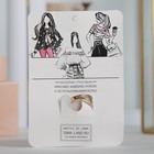 Кольцо для платка «Цветок» с жемчужной сердцевиной, цвет белый в золоте - Фото 3