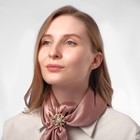 Кольцо для платка «Цветок» с жемчужной сердцевиной, цвет белый в золоте - Фото 6