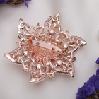 Брошь «Цветок лотоса», цвет бело-розовый в золоте - Фото 2