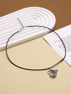 Кулон на шнурке «Ящерица», цвет чернёное серебро на чёрном шнурке, 40 см - Фото 4