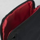 Сумка поясная, отдел на молнии, 2 наружных кармана, с карабином, цвет чёрный - Фото 4