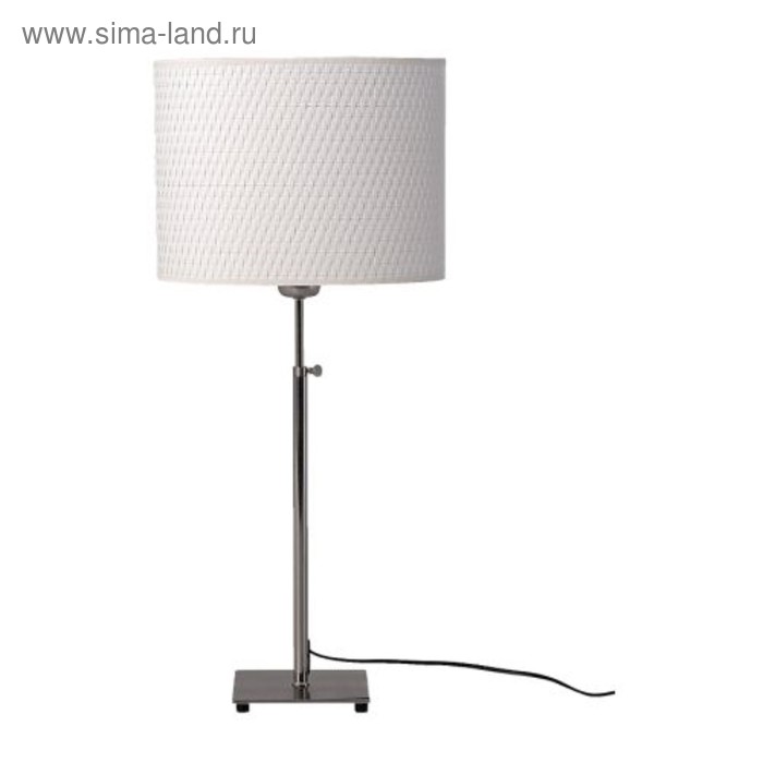 Настольная лампа ALANG 1x100Вт Е27 никель 30x30x80см - Фото 1