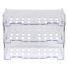 Набор лотков для бумаг «Сити», А4, горизонтальный, на металлических стержнях, 3 отделения, прозрачный 2865844 - фото 7480810