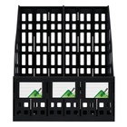 Лоток для бумаг «Стамм», А4, сборный, вертикальный, 2 отделения, чёрный - Фото 6