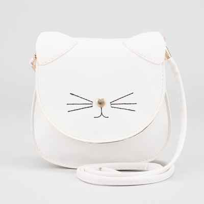 Сумка детская на клапане, цвет белый