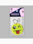 Светоотражающий элемент «Смайлик-язык», двусторонний, d=5 см, жёлтый - Фото 4