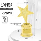 Наградная фигура литая под нанесение «Звезда», золото, 16 х 6 х 8,5 см - фото 10776896