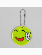 Светоотражающий элемент «Смайлик-мир», двусторонний, d=5 см, цвет жёлтый - Фото 3