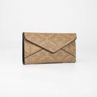 Кошелёк женский, вкладыш для карт на кнопке, цвет кофе - Фото 1