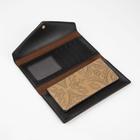 Кошелёк женский, вкладыш для карт на кнопке, цвет кофе - Фото 3