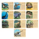 Развивающий набор фигурок динозавров для детей «Древний мир», животные, карточки, по методике Монтессори - фото 8350451