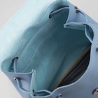 Рюкзак молодёжный, отдел на шнурке, цвет голубой - Фото 5
