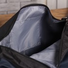 Сумка спортивная, отдел на молнии, боковой карман сетка, регулируемый ремень, цвет синий/чёрный - Фото 3