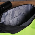 Сумка спортивная, отдел на молнии, боковой карман сетка, регулируемый ремень, цвет зелёный/чёрный - Фото 4