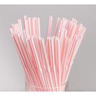 Трубочки одноразовые гофрированные для напитков, 21 см, d=5 мм, с гофрой, в полоску, МИКС, 50 шт. - Фото 2