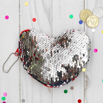 Мягкий кошелёк «Любовь», пайетки хамелеон