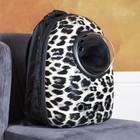 Рюкзак для переноски животных "Леопардовый", с окном для обзора, 32 х 22 х 43 см - фото 8629655