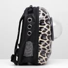 Рюкзак для переноски животных "Леопардовый", с окном для обзора, 32 х 22 х 43 см - фото 8350497