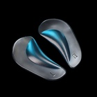 Супинаторы для обуви, амортизирующие, силиконовые, S (35-37 р-р), пара, прозрачные/голубые - Фото 2