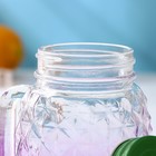 Банка с крышкой и трубочкой Доляна «Ананас», 500 мл, 12.5×9.5×13 см, стекло, МИКС - Фото 5