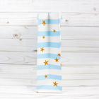 Пакет подарочный "Золотые звёзды", голубой, люкс, 18 х 8 х 24 см - Фото 2