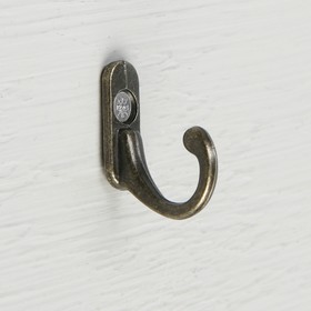 Крючок мебельный VINTAGE 001, цвет бронза (комплект 50 шт)