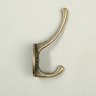 Крючок мебельный ТУНДРА TKD008, двухрожковый, бронза - Фото 4