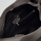 Сумка женская, отдел с перегородкой на молнии, 2 наружных кармана, длинный ремень, цвет серый - Фото 5
