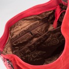 Сумка женская на молнии, отдел с перегородкой, наружный карман, регулируемый ремень, цвет красный - Фото 5