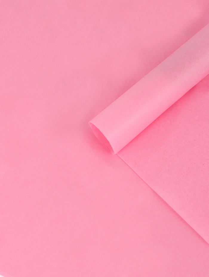 Бумага упаковочная тишью, розовая, 50 см × 66 см - Фото 1