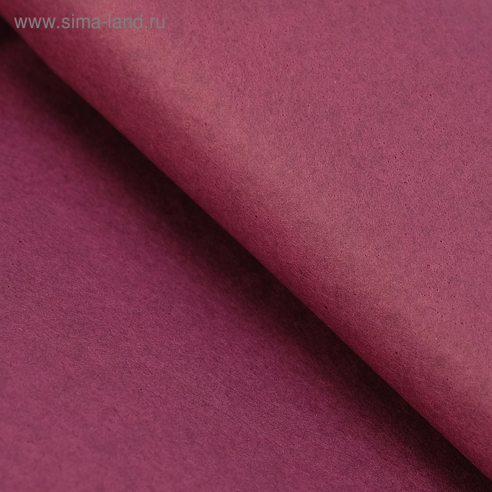 Бумага упаковочная тишью, бордовый, 50 см х 66 см - Фото 1